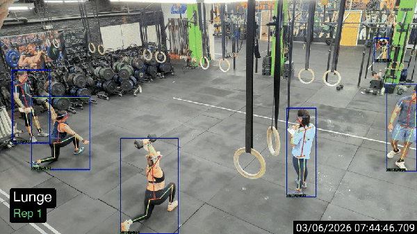 AI tracking athlete movement during a barbell workout